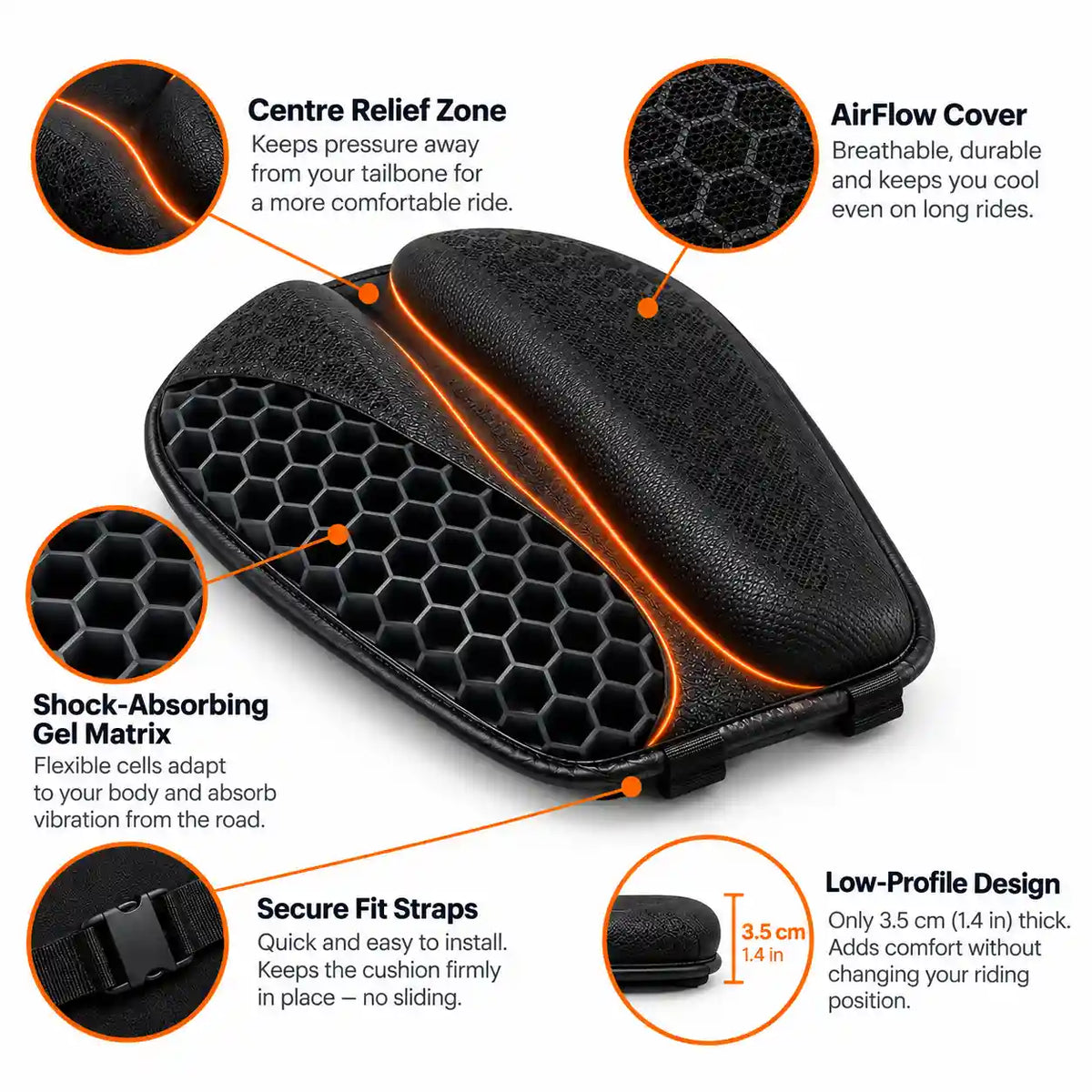 100% Gel Rider Cushion